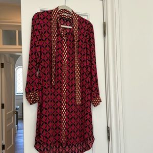 Zara women’s XS geometric print button up dress